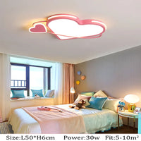 Heart Chandelier For Girl Children Boys Kids room lamp Indoor home Nordic ceiling Lights flush mount light Pink Chandelier Lamp