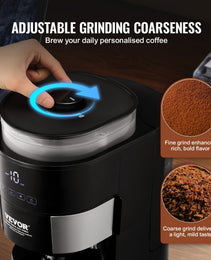 10-Cup Precision Drip Coffee Maker – 3 Brew Strength Modes & 1.5L High-Capacity Glass Carafe