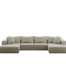 Oversized Sponge Cloud Sofa,Modern Upholstered Sectional Sofa Couch Set,Modular 162  L Shaped Sectional Living Room Sofa Set With 6 Pillows,Free Combination Sofa Couch For Living Room,Bedroom