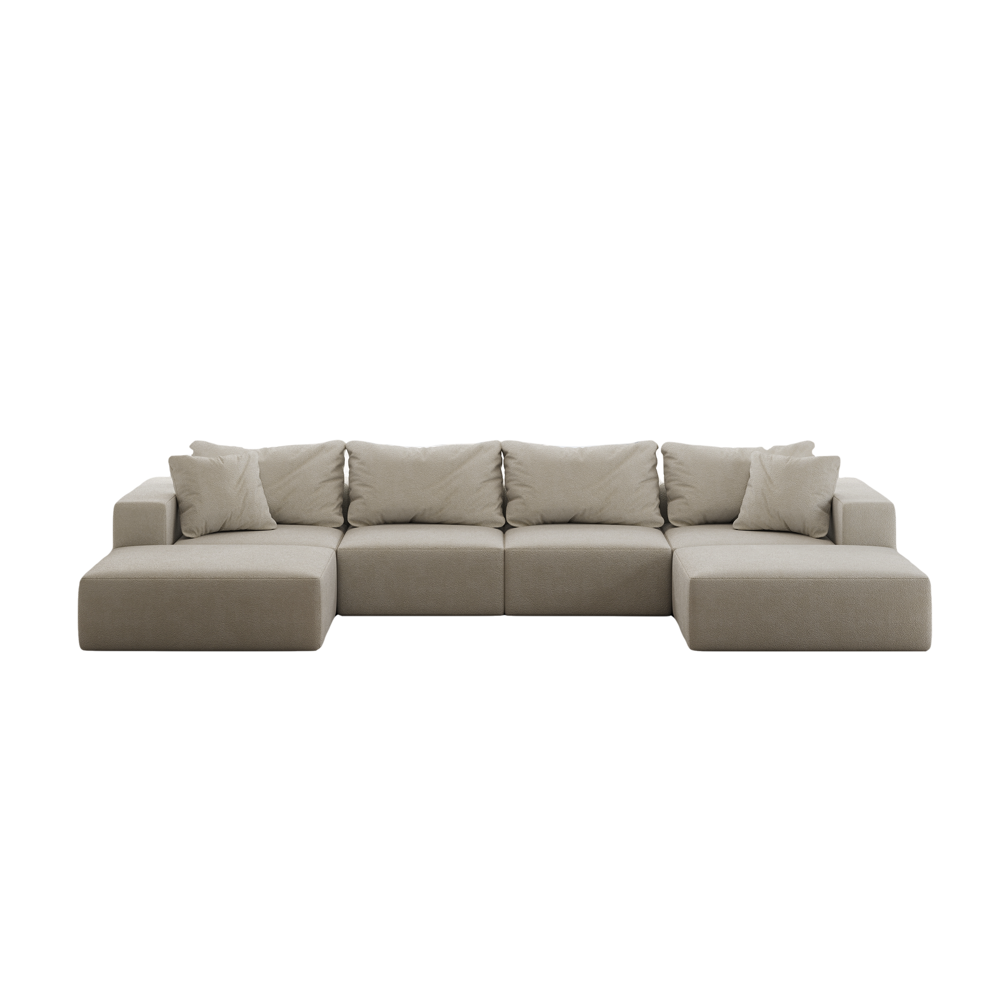 Oversized Sponge Cloud Sofa,Modern Upholstered Sectional Sofa Couch Set,Modular 162  L Shaped Sectional Living Room Sofa Set With 6 Pillows,Free Combination Sofa Couch For Living Room,Bedroom
