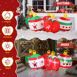 6.9ft, Five Christmas Balls, Five LED Lights, Bundle Pocket, Christmas Inflatable Decoration - CJDS - CC