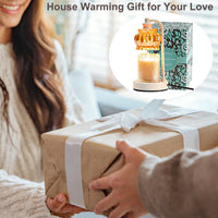 Dimmable Candle Lamp Wax Melt Warmer with Timer and 2 Bulbs - Electric Candle Warmer for Bedroom, Living Room, House Warming Gifts for Women, Mom