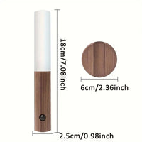 Rechargeable Wall Sconces Magnetic Night Light Motion Sensor Night Lights Wooden Wall Lighting for Bedroom Stair