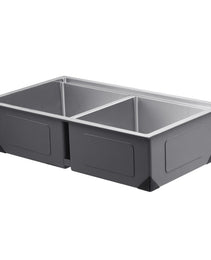 33' Kitchen Sink Undermount Double Bowl Drop-In Basin Stainless Steel Bar