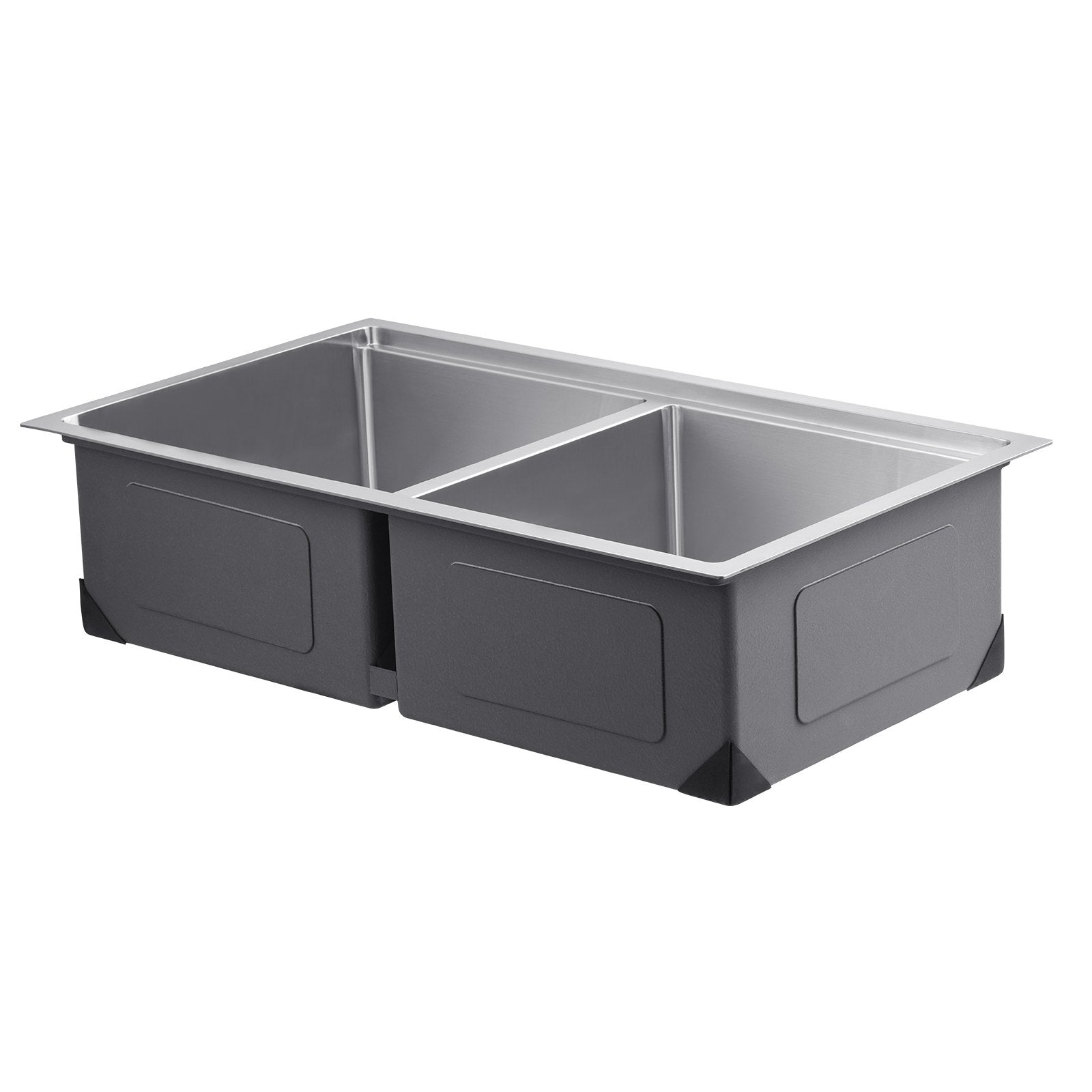33' Kitchen Sink Undermount Double Bowl Drop-In Basin Stainless Steel Bar