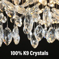 Modern Chandelier 47.2 In. 14-Lights Silver Luxury Crystal Linear Chandelier for Dinning Room, Kitchen Island, Foyer