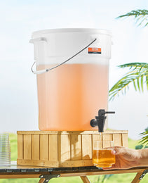 Beverage Dispenser, 5 Gallon Drink Dispensers For Parties, Plastic Juice Dispenser With Spigot And Lid, Iced Tea Lemonade Juice Water Dispenser, For Restaurants, Hotels, Parties