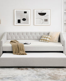 The Double Sofa Bed Has A Double Roller Upholstered Tufted Sofa Bed Unavailable Platforms- Temu