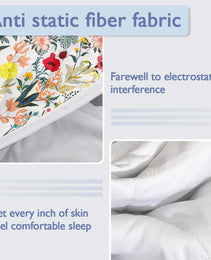 Floral Quilt 3 Pieces Microfiber Quilt Sets Lightweight Bedspreads Botanical Coverlets Quilt Bedding Set All Season Quilts