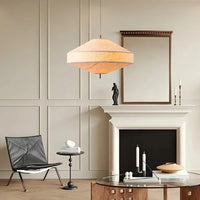 Japanese Wabi Sabi Fabric Pendant Light Living Room Bedroom Restaurant Bar Chandelier Home Decor Lustre Indoor Lighting Fixtures