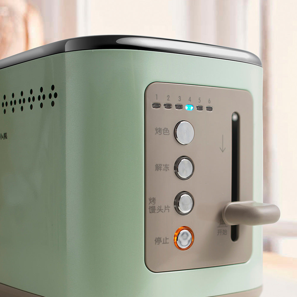 DSL-C02A1 Morning Mist Green Toaster – 730W Retro-Style 2-Slice Breakfast Station