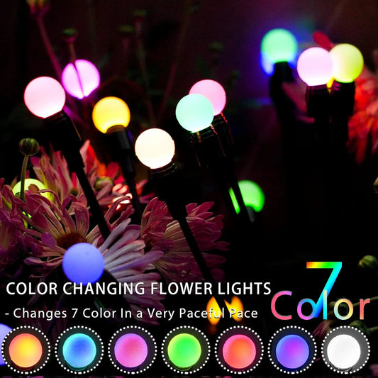 10 LED Solar Garden Lights Firefly Waterproof Solar Lights Outdoor for Yard Patio Pathway Christmas Decoration Garden Solar Lamp