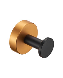Round Base Wall Hanging Coat Hook With Screws- Black Gold Towel Hook, 2 Pack, For Entry Shoe Cabinet, Wardrobe Bathroom Bedroom Furniture Hardware