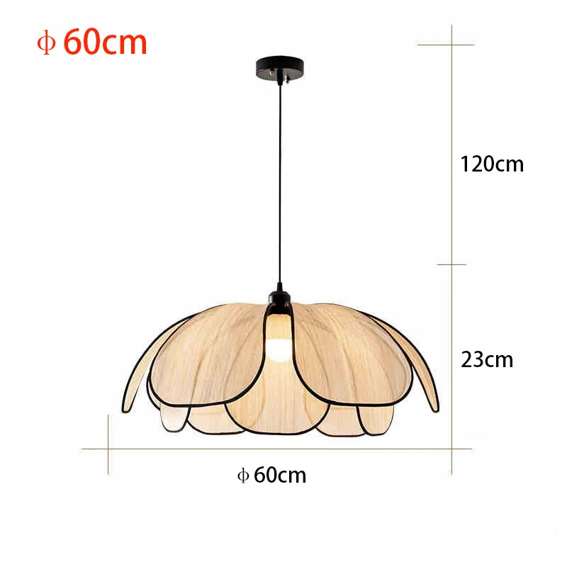 Vintage Hand-Woven Lotus Dining Room Chandelier Bedroom Living Room Lamp European And American Art Atmosphere Lighting Lamps E27