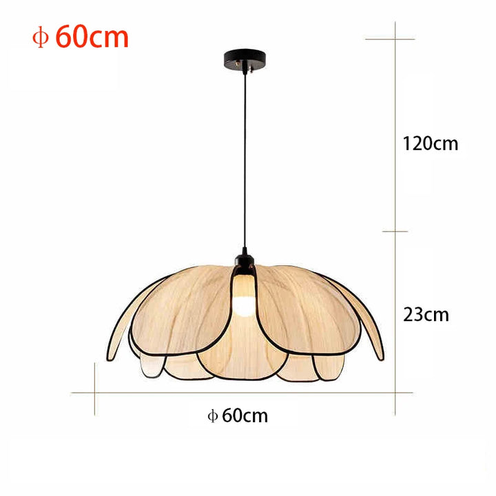Vintage Hand-Woven Lotus Dining Room Chandelier Bedroom Living Room Lamp European And American Art Atmosphere Lighting Lamps E27