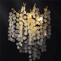 Modern Luxury Crystal Wall Lamp Living Room Bedroom Bedside Lamp Background Wall Villa Home Indoor Lighting Decoration LED Light