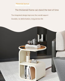 Simple Modern Round Tempered Glass Sofa Side Table
