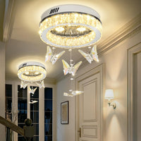 Butterfly Chandelier Black 48In Modern Crystal Raindrop Chandelier Lighting Flush Mount Ceiling Chandeliers for Living Room 20XGU10