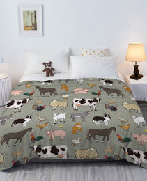 Various Animals Blanket Soft Pig Horse Durable Comfortable Blanket Women Birthday Gift Home Decoration Sofa Couch Office Bed Camping Travel  75x100cm 130x150cm 150x200cm