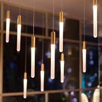 Nordic Staircase Chandelier Ceiling Lamp Minimalist Gold Or Black Living Room Kitchen Light Villa Designer Pendant Lights Lamps