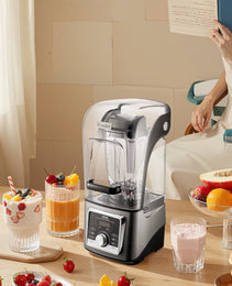Blender For Smoothies, 85 Oz 1400W, Professional Blender With Powerful Motor, Multi-Functional Food Processing Blender With Noise Cover For Smoothie/Milkshake/Juice, Fits For Kitchen