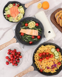 JEETEE 8 Inch Nonstick Frying Pan, Stone Coating Cookware, Nonstick Omelette Pan With Heat-Resistant Handle, Induction Skillet For Eggs