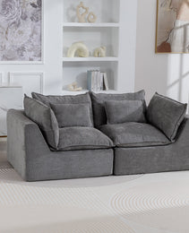 74.8  Width Cloud Couch Oversized Modular Sectional Sofa True Relax Comfy Couches Wide&Deep Seat Sofas For Living Room Furniture Sets, 2Seat