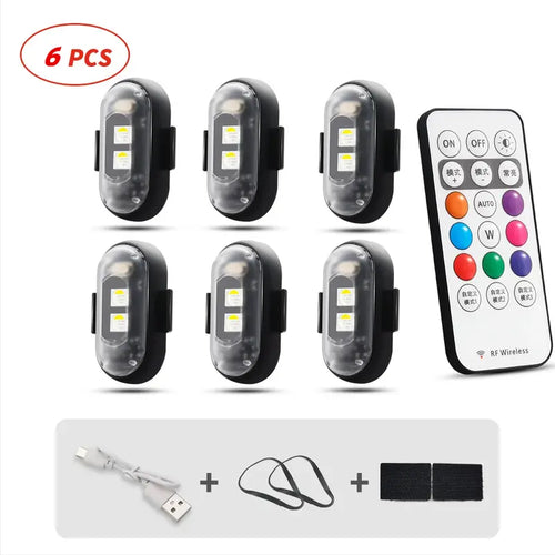 RGB LED Strobe Light for Motorcycles & Cars with Wireless Remote