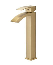 Brushed Gold Bathroom Faucet,Faucet For Bathroom Sink, Single Hole Bathroom Faucet Modern Single Handle Vanity Basin Faucet