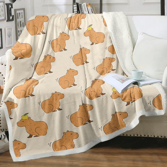 Capybaras Blanket Gift For Girls Boys Kids Animals Lovers Soft Blankets Cutes Capybara Cozy Throws, Capybaras Blanket For Couch Sofa Bedroom Camping Travel