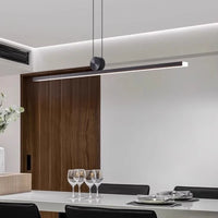 Modern And Simple One-word Long Restaurant Chandelier 2025 Creative New Bar Table Lamp Minimalist Office Hanging Line Lamp