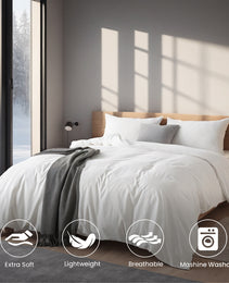 White & Pink Extra Large Duvet Cover Set Crafted From Premium Breathable Microfiber In Bohemian Style. Hotel-grade Minimalist Design Suitable For Bedrooms And Guesthouses. The Perfect Christmas Gift.