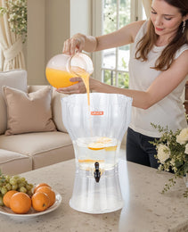 Drink Dispenser 3.4 Gal Beverage Dispenser For Parties Plastic With Spigot
