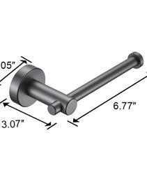 Toilet Paper Holder Gun Grey Thicken Space Aluminum Toilet Roll Holder For Bathroom, Kitchen, Washroom Wall Mount