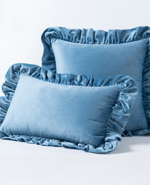 Nordic Velvet Lace Throw Pillows With Upholstered Living Room Sofa