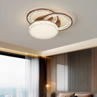 Italian Acrylic Flower Ceiling Lights Modern Smart Luxury Crystal LED Flush Mount Ceiling Lamp Living Room Bedroom Home Decor