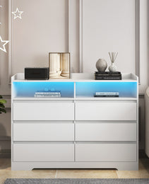6-drawer Vanity With LED Lights - CJDS