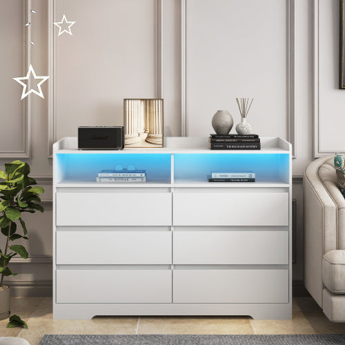 6-drawer Vanity With LED Lights - CJDS