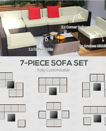 Pieces Patio Furniture Set