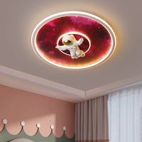 Modern Led Chandelier Light For Children's room Bedroom study Kids Baby Blue Cartoon Astronaut Ceiling Lamp Decor Light Fixtures