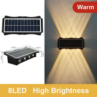 Solar Wall Light Outdoor,Waterproof LED Garden Fence Lamp,Solar Powered Wall Mount Decorative Lighting,Street Patio Landscape