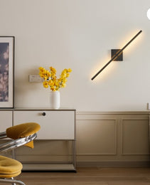 28  2-Pack Modern LED Wall Sconce, Minimalist Indoor Wall Light Fixtures, Black Matte Finish For Living Room, Bedroom, Hallway, Hotel, And Home Decor