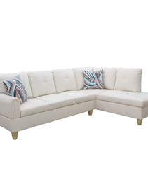 Pickup Only--White Faux Leather 3-Piece Living Room Sofa Set