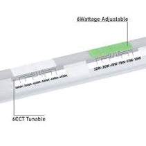 Tube Light 4ft 6CCT Selectable Watts Frosted AMCAM