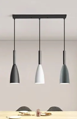 Brisa 1-Light E27 Solid Wood and Iron Restaurant Pendant Ceiling Light
