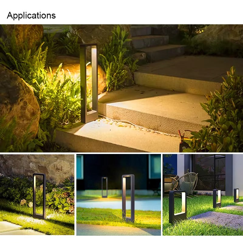 【CHIMU HOME】60/80cm Waterproof Solar Bollard Post Light Modern LED Landscape Pathway Garden Decor Lighting