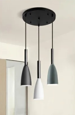 Evania 1-Light E27 Solid Wood and Iron Restaurant Pendant Ceiling Light