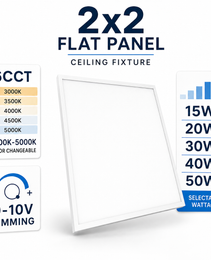 LED Flat Panel Light 2x2 - 6CCT  - 15W - 20W - 30W - 40W - 50W - Amcam