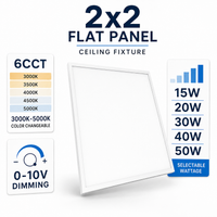 LED Flat Panel Light 2x2 - 6CCT  - 15W - 20W - 30W - 40W - 50W - Amcam