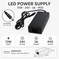 Power Supply 72W - 24V - 3A - IP20